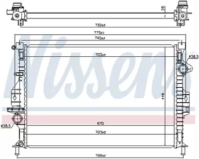 Радиатор охлаждения двигателя FORD KUGA, NISSENS (66863)