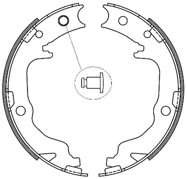 Комплект гальмівних колодок, гальмо стоянки CITROËN C4, CHRYSLER SEBRING, REMSA (464100)