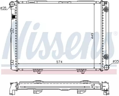 Радіатор охолодження двигуна MERCEDES-BENZ 190, NISSENS (62721A)