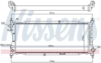 Радиатор охлаждения двигателя OPEL CORSAVAN, OPEL CORSA, NISSENS (63286A)