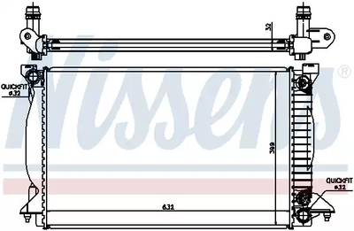 Радиатор охлаждения двигателя AUDI A4, NISSENS (60303A)