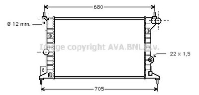 Радиатор охлаждения двигателя VAUXHALL VECTRA, OPEL VECTRA, AVA COOLING (OLA2242)