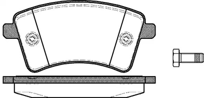 Комплект гальмівних колодок, дискове гальмо MERCEDES-BENZ CITAN, RENAULT KANGOO, REMSA (135100)