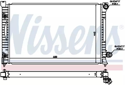 Радиатор охлаждения двигателя AUDI A6, NISSENS (60424)