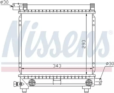 Радиатор охлаждения двигателя MERCEDES-BENZ 190, NISSENS (62550)