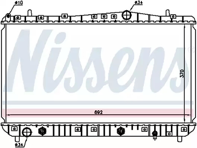 Радиатор охлаждения двигателя CHEVROLET LACETTI, DAEWOO NUBIRA, NISSENS (61634)