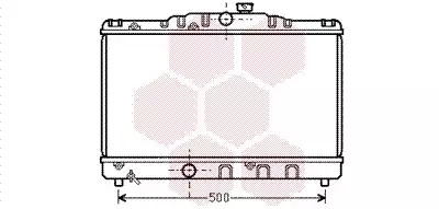 Радиатор охлаждения двигателя TOYOTA COROLLA, Van Wezel (53002115)
