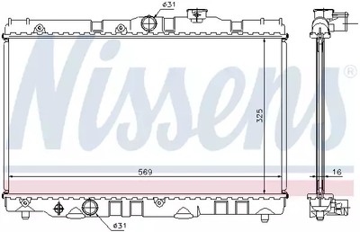 Радиатор охлаждения двигателя TOYOTA CARINA, NISSENS (64741)