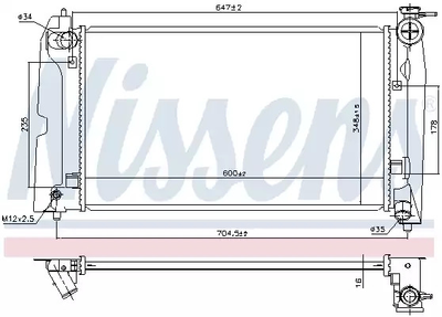 Радіатор охолодження двигуна EMGRAND EC7-RV, NISSENS (606685)