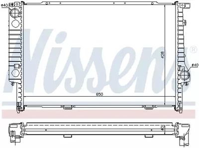 Радіатор охолодження двигуна BMW 5, NISSENS (60693A)