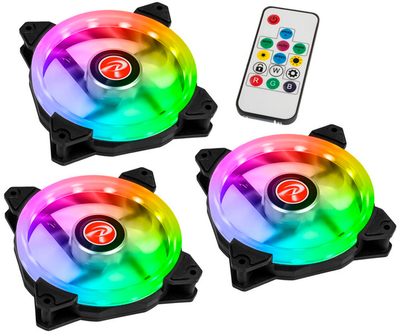Кулер Raijintek Iris 12 Rainbow A-RGB LED 3-pack з контролером 120 мм (0R40B00112)