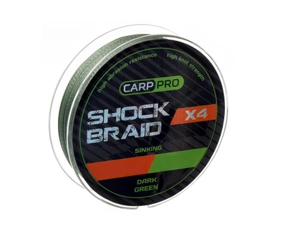 Шок-лідер Carp Pro Shock Braid PE X4 0.16мм 25м Dark Green (CP1618-4-25)