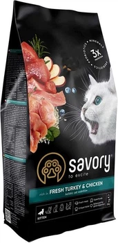 Сухой корм для котят Savory (индейка и курица) 2 кг