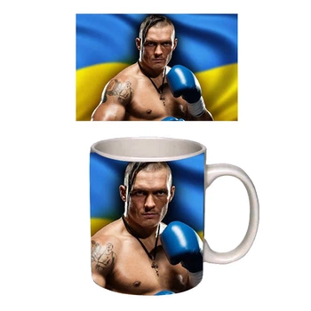 Чашка белая Усик чемпион (z1526)