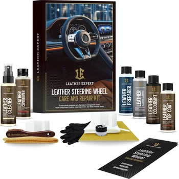 Набор для реставрации кожи руля | Leather Expert SW Care and Repair Kit | Черный