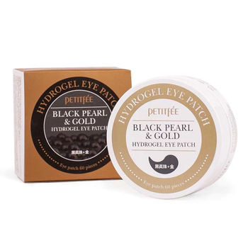 Гидрогелевые патчи для глаз Petitfee Black Pearl&Gold Hydrogel Eye Patch Жемчуг-Золото 60 шт