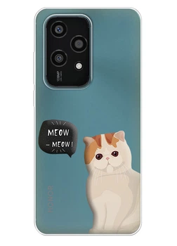 Прозорий силіконовий чохол iSwag для Huawei Honor 200 Lite з малюнком - Кошеня (ISHH200L43)