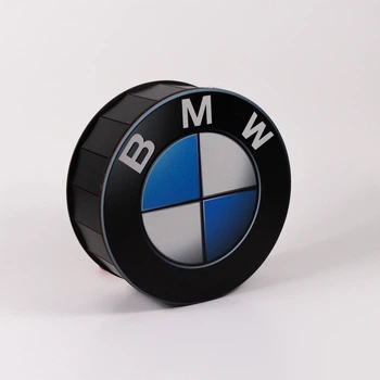 Коробка кругла чорна "BMW"