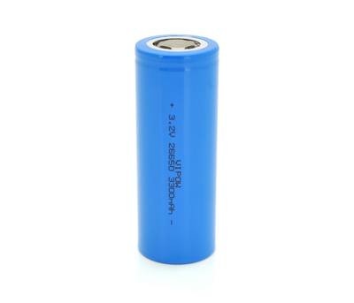 Литий-железо-фосфатный акумулятор 26650 Lifepo4 Vipow IFR26650 FlatTop, 3300mAh, 3.2V, Blue Q50 - 500