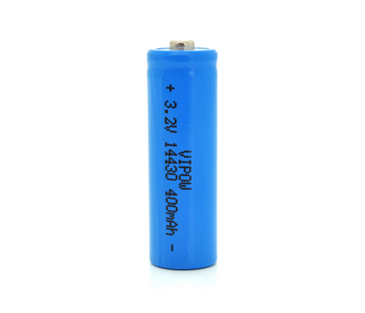 Литий-залiзо-фосфатний акумулятор 14430 Lifepo4 Vipow IFR14430 TipTop, 400mAh, 3.2V, Blue Q50 - 500