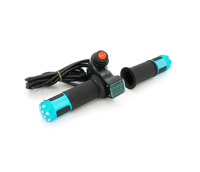 Ручка газу з кнопкою для електровелосипеда 12-72V+вольтметр, Box