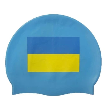 Шапочка для плавания Zoggs Silicone Cap с флагом Украины (синий) (455196.DAMFBL)