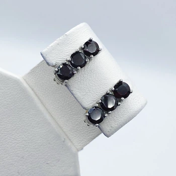 Сережки серебряные с гранатом 4,9 г