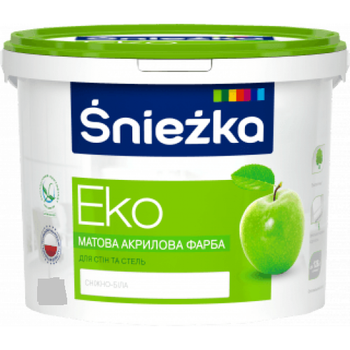 Краска интерьерная акриловая для стен и потолков Sniezka Sniezka Eko 5л (11268)