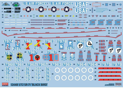 Збірна модель Academy SR-71 Blackbird масштаб 1:72 (0603550016271)