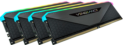 Оперативна пам'ять Corsair DDR4-3200 131072MB PC4-25600 (Kit of 4 x 32768) Vengeance RGB RT Black (CMN128GX4M4Z3200C16)