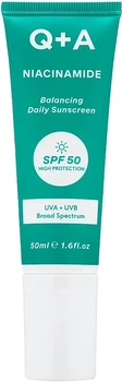 Балансирующий солнцезащитный крем для лица - Q+A Niacinamide Balancing Daily Sunscreen SPF 50 50ml (1190229-1730412321-2)