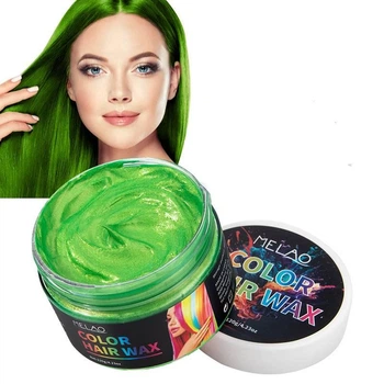 Временная краска-воск для волос Melao зелёная Green Цветной воск для волос 120 ml