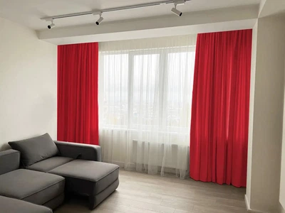 Комплект штор MANA микровелюр Diamond 150*250 см, две шторы. Цвет красный (113).