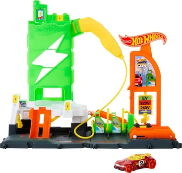Ігровий набір Хот Вілс Заправна станція для суперзарядки Hot Wheels City Downtown Repair Station Playset (HTN79)