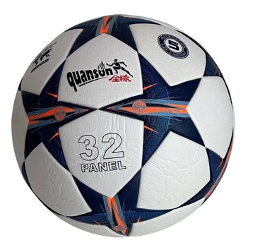 М'яч футбольний CHAMPIONS LEAGUE QUANSON Football Size №5 400 грамів TPU White/Blue (С 40042/01)