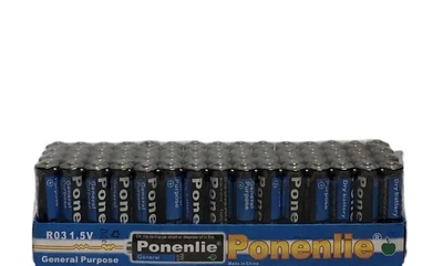 Батарейка солевая 60 шт AAA R3 Ponenlie 1.5 V