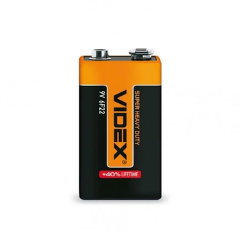 Батарейка солевая Videx 6F22/9V (Крона) 1шт