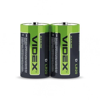 Батарейка лужна Videx LR20/D 2шт