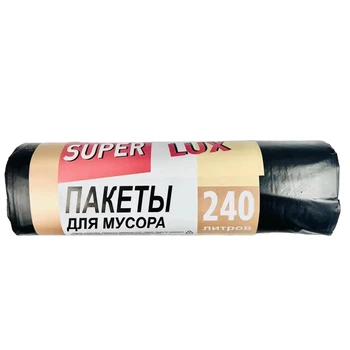 Пакеты для мусора крепкие 240л/5 шт черные