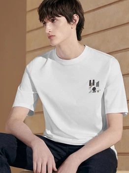 Футболка зі шкіряними деталями Hermes hermes-001 S (110459S) Белый