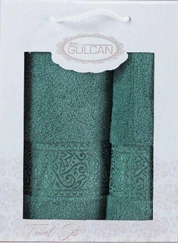 Набор полотенец Gulcan Cotton - Ornament Green 50*90+70*140