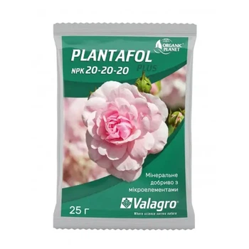 Комплексне мінеральне добриво для росту плодів Plantafol+ (Плантафол+), 25г, NPK 20.20.20, Valag