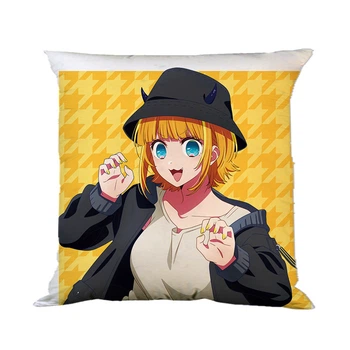 Подушка аниме Звёздное дитя Oshi no ko двухсторонняя 40х40 см (p0798)