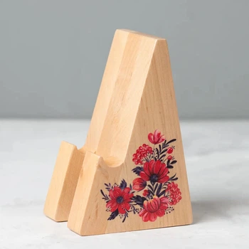 Деревянная подставка для телефона «Flowers»