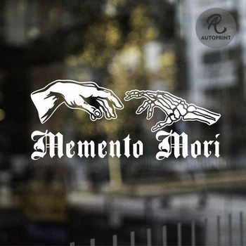 Наклейка на авто Oracal Memento mori Белая 20х7см (NA000-34-2)