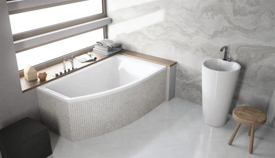 Ванна акрилова SITERA 160x95L + ніжки + сифон R135L (WA1-32-160x095LS)_TM Radaway