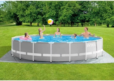 Басейн каркасний Intex 26732 NP Prism Frame Pool 549x122 см насос 220V 5 687 л/ч объем воды 24311л лестница тент подстилка