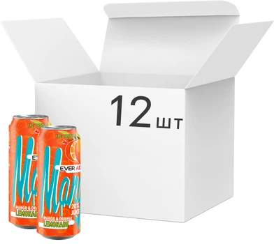 Упаковка безалкогольного напою Ever Aid Lemonade Mango&Orange 0.5 л х 12 шт (14820183002256)