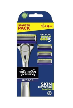 Верстат для гоління чоловічий Wilkinson Sword Hydro 5 Sensitive Clampack + 4 змінні картриджі