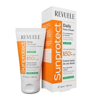 Солнцезащитный крем REVUELE SPF50 + "Контроль жирности" 50 мл (117256)